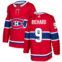 Adidas Montreal Canadiens #9 Maurice Richard Red Home Authentic Stitched NHL jersey