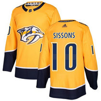 Adidas Nashville Predators #10 Colton Sissons Gold Home Authentic Stitched NHL Jersey
