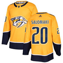 Adidas Nashville Predators #20 Miikka Salomaki Gold Home Authentic Stitched NHL Jersey