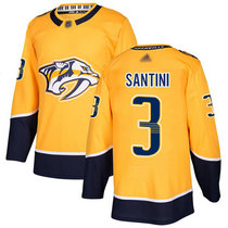 Adidas Nashville Predators #3 Steven Santini Gold Home Authentic Stitched NHL Jersey