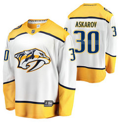 Adidas Nashville Predators #30 Yaroslav Askarov White 2020 NHL Draft Authentic Stitched NHL jersey
