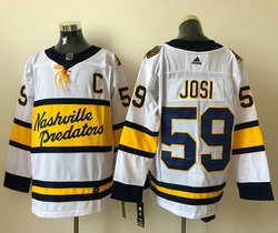 Adidas Nashville Predators #59 Roman Josi White 2020 Classic Authentic Stitched NHL Jersey