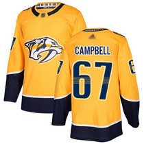 Adidas Nashville Predators #67 Alexander Campbell Gold Home Authentic Stitched NHL Jersey