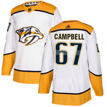 Adidas Nashville Predators #67 Alexander Campbell White Authentic Stitched NHL Jersey