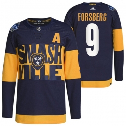 Adidas Nashville Predators #9 Filip Forsberg Black 2022 Stadium Series Authentic Stitched NHL jersey