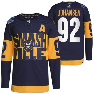 Adidas Nashville Predators #92 Ryan Johansen Black 2022 Stadium Series Authentic Stitched NHL jersey