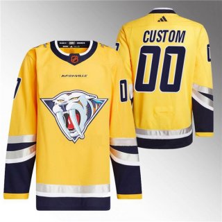 Adidas Nashville Predators Custom 2022-23 Reverse Retro Authentic Stitched NHL jersey
