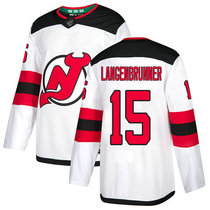 Adidas New Jersey Devils #15 Jamie Langenbrunner White Authentic Stitched NHL jersey