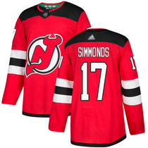 Adidas New Jersey Devils #17 Wayne Simmonds Red Home Authentic Stitched NHL jersey