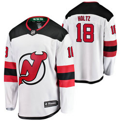 Adidas New Jersey Devils #18 Alexander Holtz White 2020 NHL Draft Authentic Stitched NHL jersey