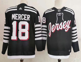 Adidas New Jersey Devils #18 Dawson Mercer Black Third Authentic Stitched NHL jersey