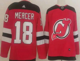 Adidas New Jersey Devils #18 Dawson Mercer Red Authentic Stitched NHL jersey
