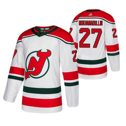 Adidas New Jersey Devils #27 Shakir Mukhamadullin New White 2020 NHL Draft Authentic Stitched NHL jersey (2)