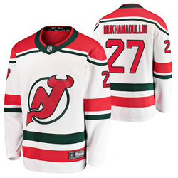 Adidas New Jersey Devils #27 Shakir Mukhamadullin New White 2020 NHL Draft Authentic Stitched NHL jersey