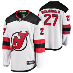 Adidas New Jersey Devils #27 Shakir Mukhamadullin White 2020 NHL Draft Authentic Stitched NHL jersey