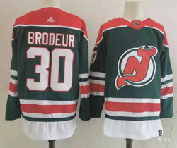 Adidas New Jersey Devils #30 Martin Brodeur 2021 Reverse Retro Authentic Stitched NHL jersey