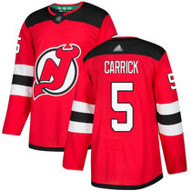 Adidas New Jersey Devils #5 Connor Carrick Red Home Authentic Stitched NHL jersey