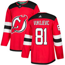 Adidas New Jersey Devils #81 Michael Vukojevic Red Home Authentic Stitched NHL jersey