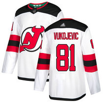 Adidas New Jersey Devils #81 Michael Vukojevic White Authentic Stitched NHL jersey