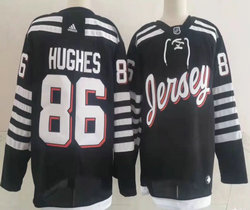 Adidas New Jersey Devils #86 Jack Hughes Black Third Authentic Stitched NHL jersey