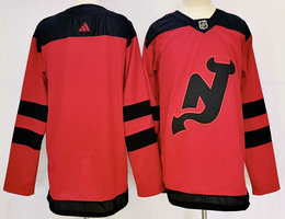 Adidas New Jersey Devils Blank Red 2024 Authentic Stitched NHL Jersey