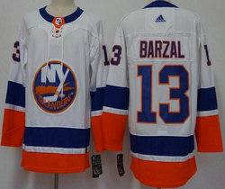 Adidas New York Islanders #13 Mathew Barzal White Authentic Stitched NHL Jersey
