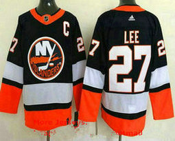 Adidas New York Islanders #27 anders lee navy 2021 reverse retro Authentic Stitched NHL Jersey