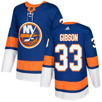Adidas New York Islanders #33 Christopher Gibson Royal Blue Home Authentic Stitched NHL Jersey