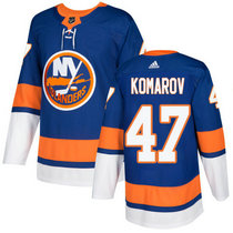 Adidas New York Islanders #47 Leo Komarov Royal Blue Home Authentic Stitched NHL Jersey