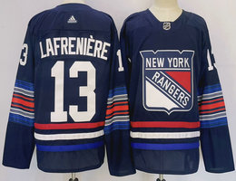 Adidas New York Rangers #13 Alexis Lafreniere 2024 Dark Blue Authentic Stitched NHL Jersey