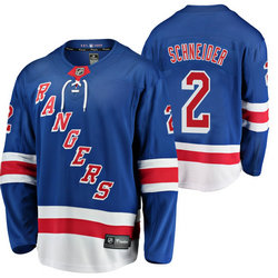 Adidas New York Rangers #2 Braden Schneider Blue 2020 NHL Draft Authentic Stitched NHL jersey