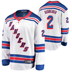 Adidas New York Rangers #2 Braden Schneider White 2020 NHL Draft Authentic Stitched NHL jersey