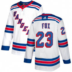 Adidas New York Rangers #23 Adam Foxs White Home Authentic Stitched NHL jersey