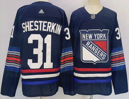 Adidas New York Rangers #31 Igor Shesterkin 2024 Dark Blue Authentic Stitched NHL Jersey
