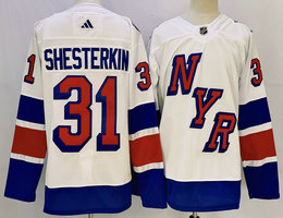 Adidas New York Rangers #31 Igor Shesterkin White 2023-2024 Stadium Series Stitched Jersey