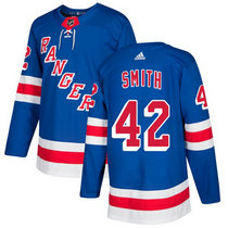 Adidas New York Rangers #42 Brendan Smith Royal Blue Home Authentic Stitched NHL jersey