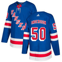 Adidas New York Rangers #50 Lias Andersson Royal Blue Home Authentic Stitched NHL jersey