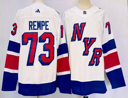 Adidas New York Rangers #73 Matt Rempe White 2023-2024 Stadium Series Stitched Jersey