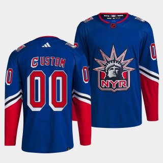 Adidas New York Rangers Custom 2022-23 Reverse Retro Authentic Stitched NHL jersey
