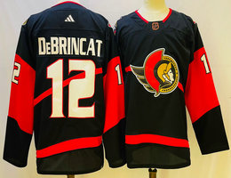 Adidas Ottawa Senators #12 Alex DeBrincat 2022-23 Reverse Retro Authentic Stitched NHL jersey