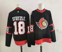 Adidas Ottawa Senators #18 Tim Stutzle Black Authentic Stitched NHL jersey