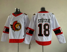 Adidas Ottawa Senators #18 Tim Stutzle White Authentic Stitched NHL jersey