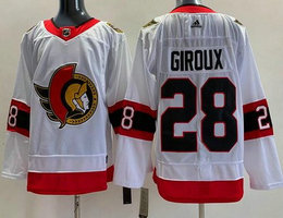 Adidas Ottawa Senators #28 Claude Giroux White Authentic Stitched NHL jersey