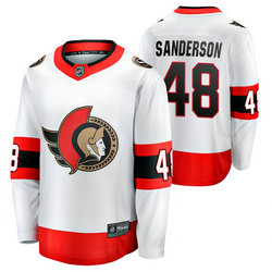 Adidas Ottawa Senators #48 Jake Sanderson White 2020 NHL Draft Authentic Stitched NHL Jersey