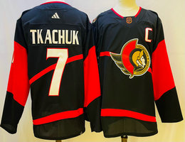 Adidas Ottawa Senators #7 Brady Tkachuk 2022-23 Reverse Retro Authentic Stitched NHL jersey