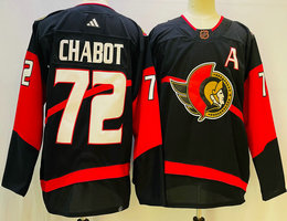 Adidas Ottawa Senators #72 Thomas Chabot 2022-23 Reverse Retro Authentic Stitched NHL jersey