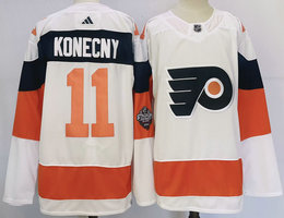 Adidas Philadelphia Flyers #11 Travis Konecny 2024 Stadium Series Authentic Stitched NHL jersey