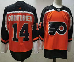 Adidas Philadelphia Flyers #14 Sean Couturier 2021 Orange Reverse Retro Authentic Stitched NHL jersey