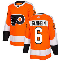 Adidas Philadelphia Flyers #6 Travis Sanheim Orange Home Authentic Stitched NHL jersey