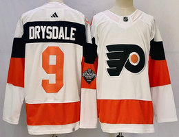 Adidas Philadelphia Flyers #9 Jamie Drysdale White 2023-2024 Stadium Series Stitched Jersey